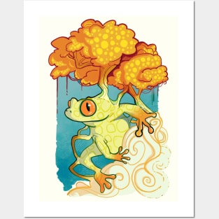 Autumn Tree Frog Posters and Art